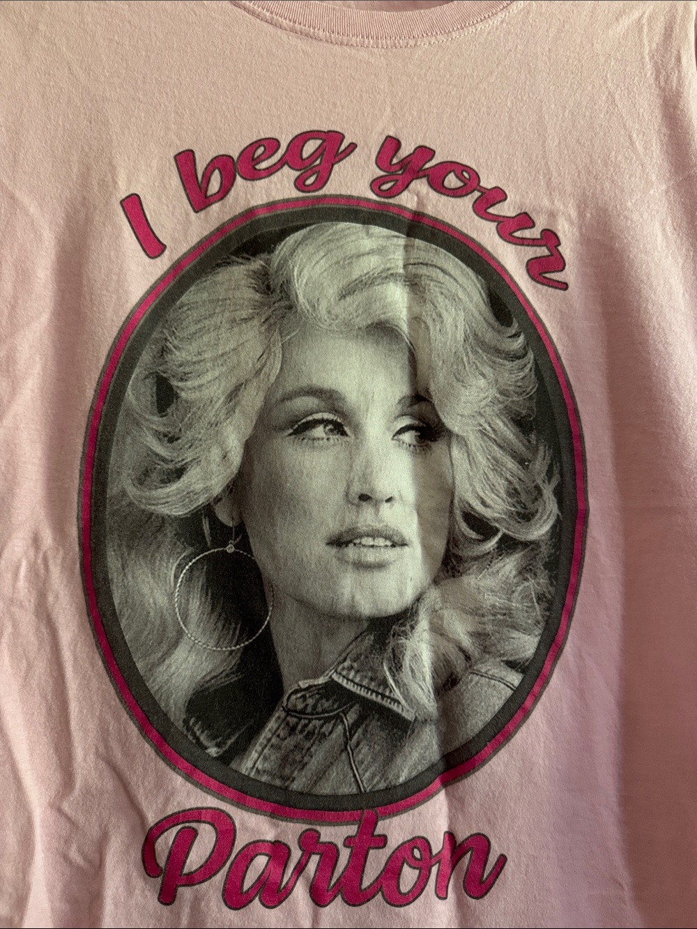 Dolly Parton pink T-shirt super cute great under a blazer for a modern look - Picture 2 of 3